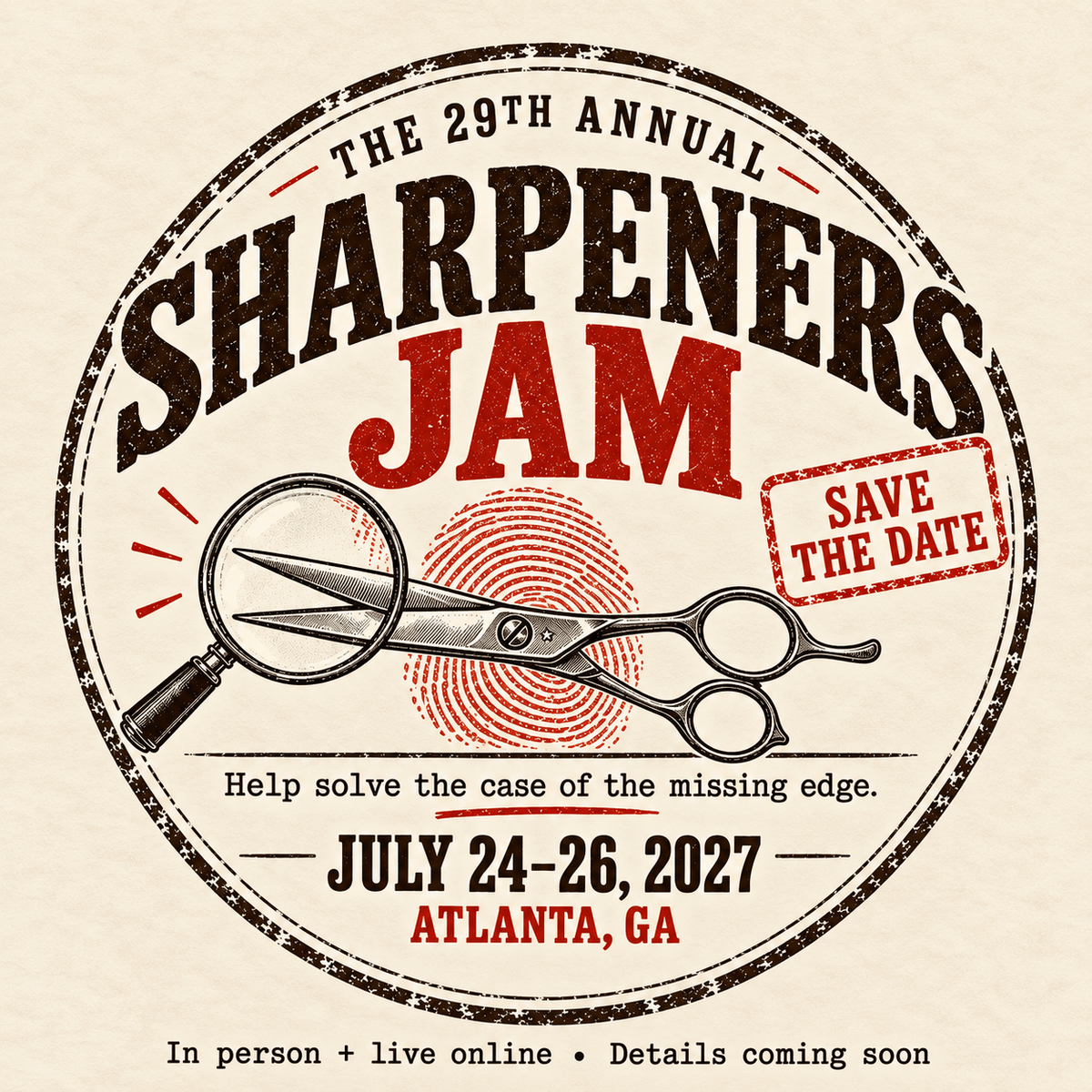 Sharpeners Jam 2027 – The 28th Annual Sharpening Convention