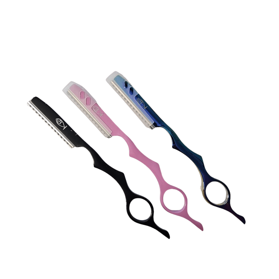 Rainbow, Black or Pink Feather Blade Hair Cutting Razor | Bonika Shears