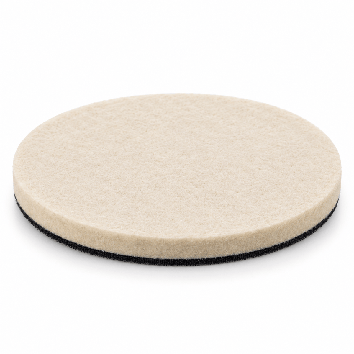 6″ Hard Cotton Felt Polishing Pad – 3/8″ Thick with Hook-and-Loop Backing