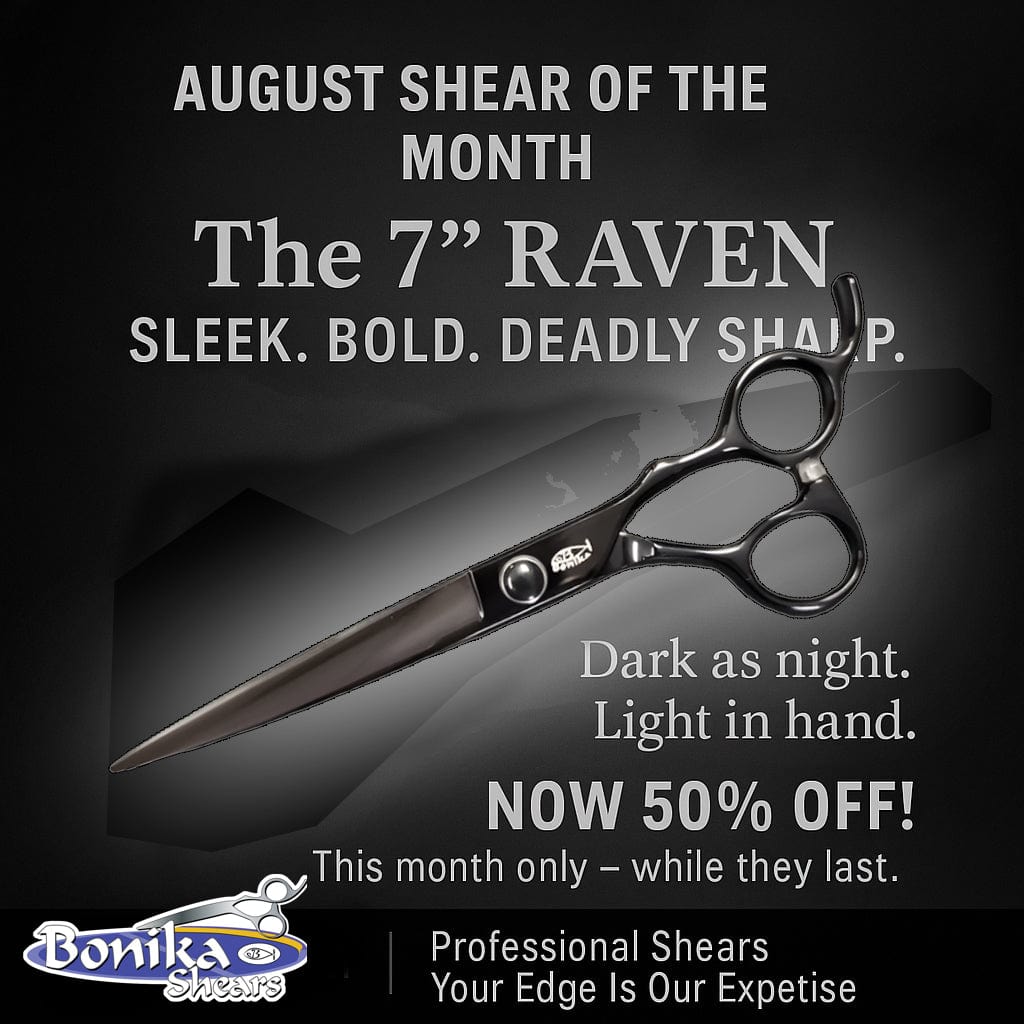 August Shear of the Month Raven 7" Shear