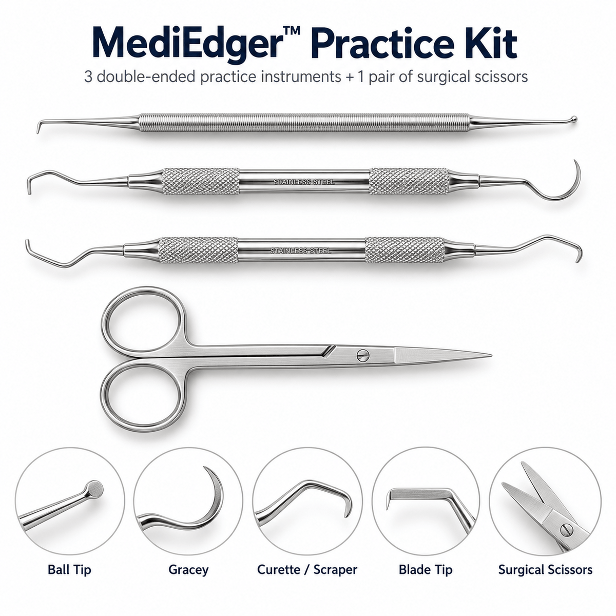 MediEdger Practice Tool Set — 4 Pieces