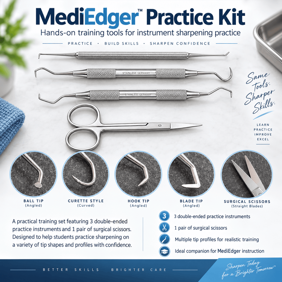 MediEdger Practice Tool Set — 4 Pieces