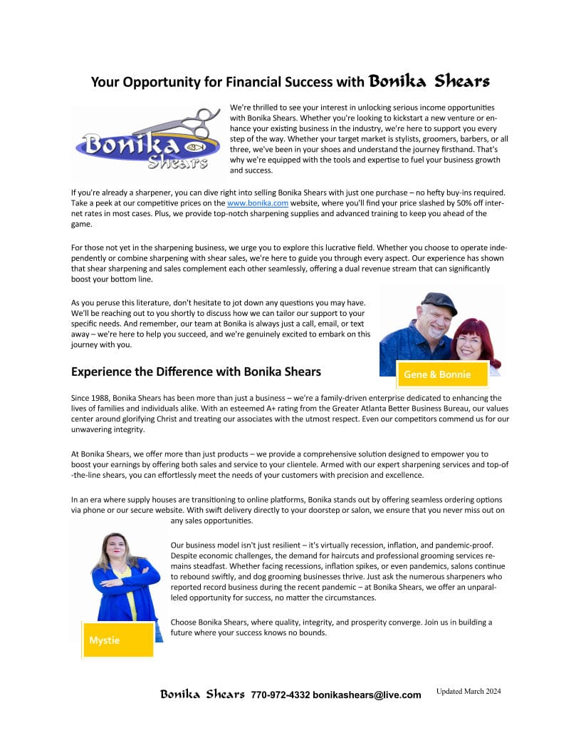 How to Start a Shear Sharpening and Sales Business | Bonika Shears