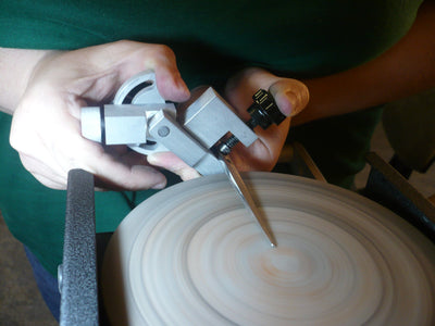 sharpening on a convex plate